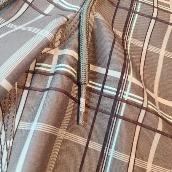 Nike Swim Volley Board Shorts Light Brown/ Tan Plaid Size Medium - Picture 7 of 11